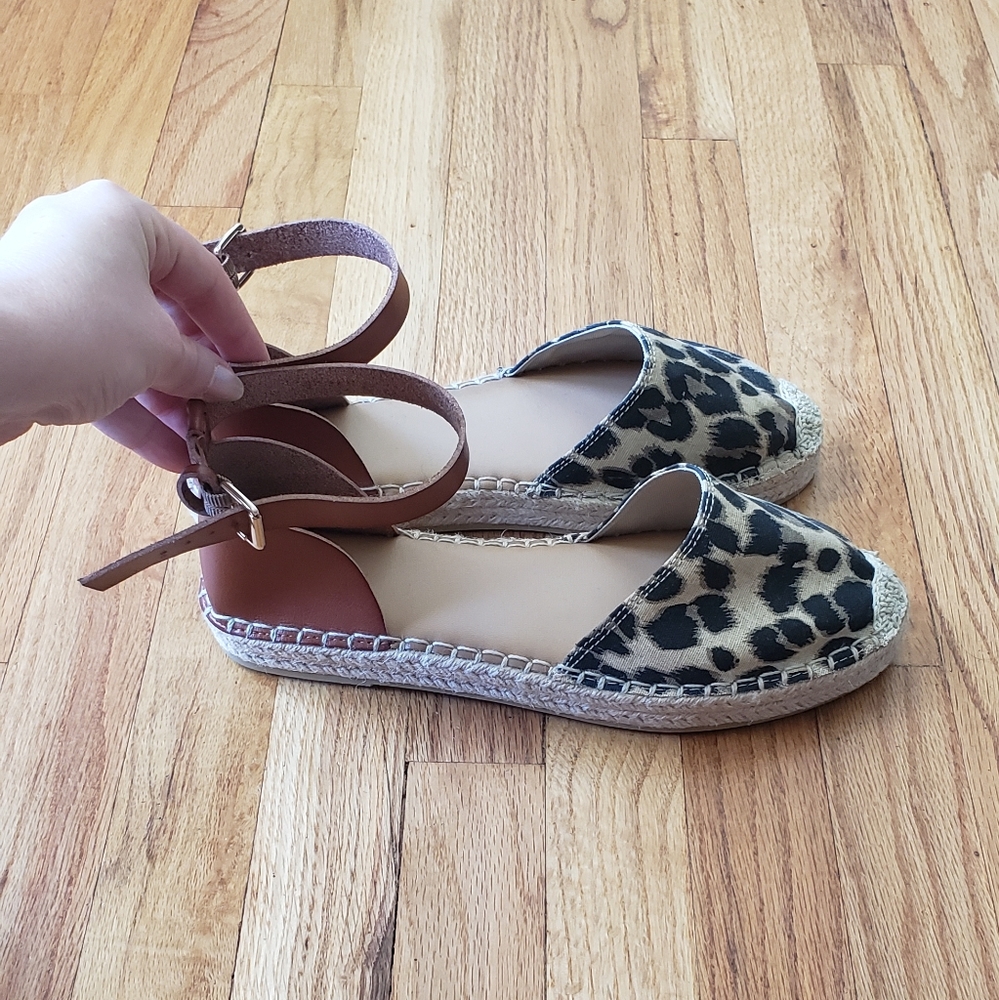 Cheetah and Tan Faux Leather Platform Wedges